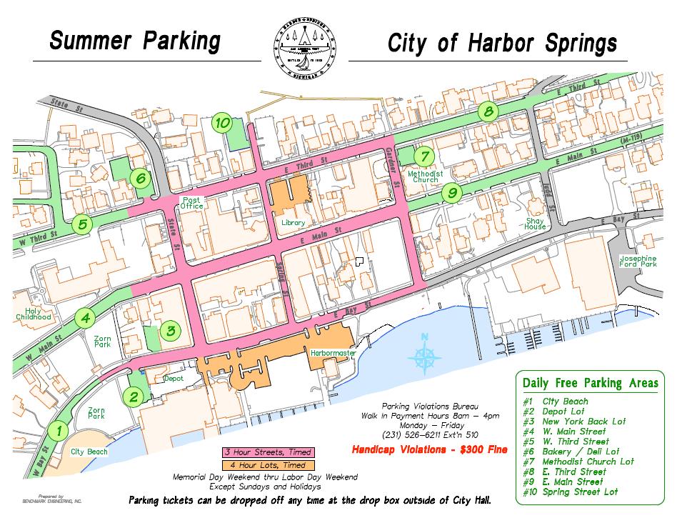 Summer Parking Map | City of Harbor Springs